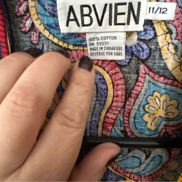 Vintage Women’s ABVIEN Bright Colored Blazer/ Jacket 3/4 Sleeves Size 11… - Picture 3 of 8